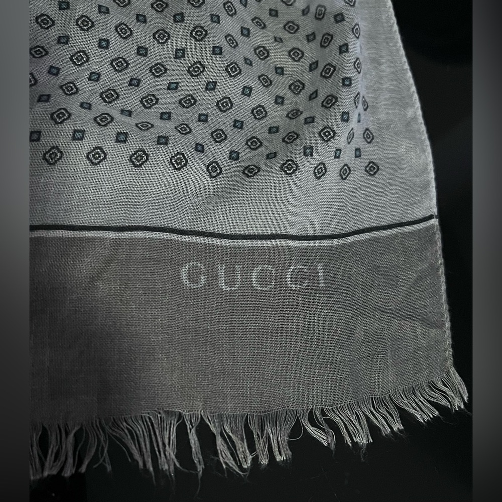 Gucci large 75”x50” vintage piece…rare cotton scarf/ wrap